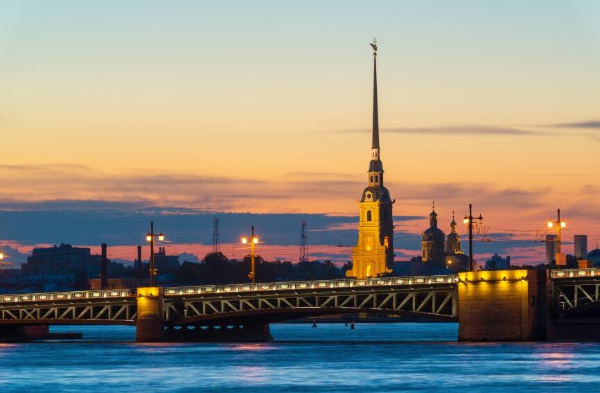Картина на холсте Вечерний город, арт hd1574801