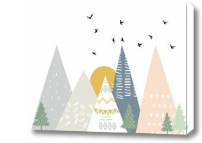 Картина Разноцветные горы
