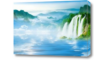 Картина Водопад в горах
